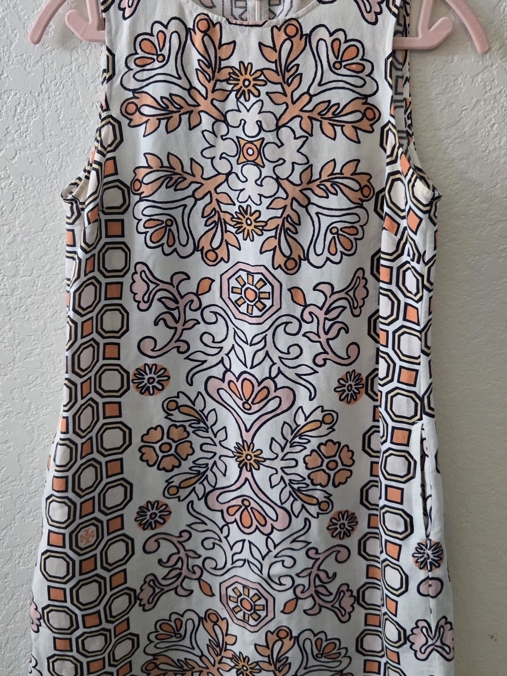 Tory Burch Hicks Garden Party Mini Shift Dress Floral Linen Blend - Picture 1 of 5